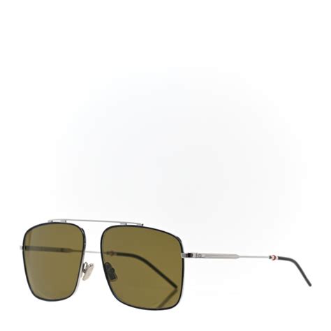 dior 0220s|CHRISTIAN DIOR Homme 0220S Sunglasses Silver Green.